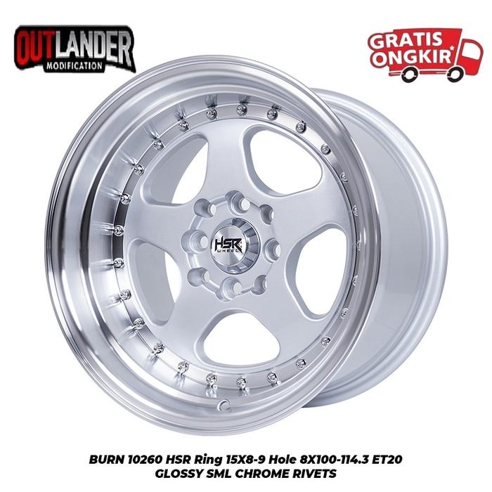 Velg Mobil Xenia Yaris Vios Starlet Ring 15 Hsr Wheel Burn Silver