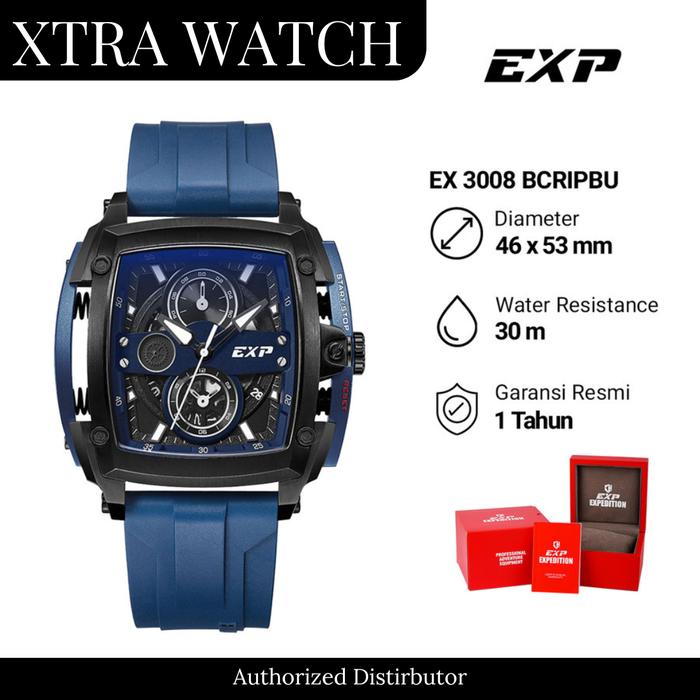 JAM TANGAN PRIA EXPEDITION EXP 3008 / E3008 ORIGINAL - BLUE BLACK