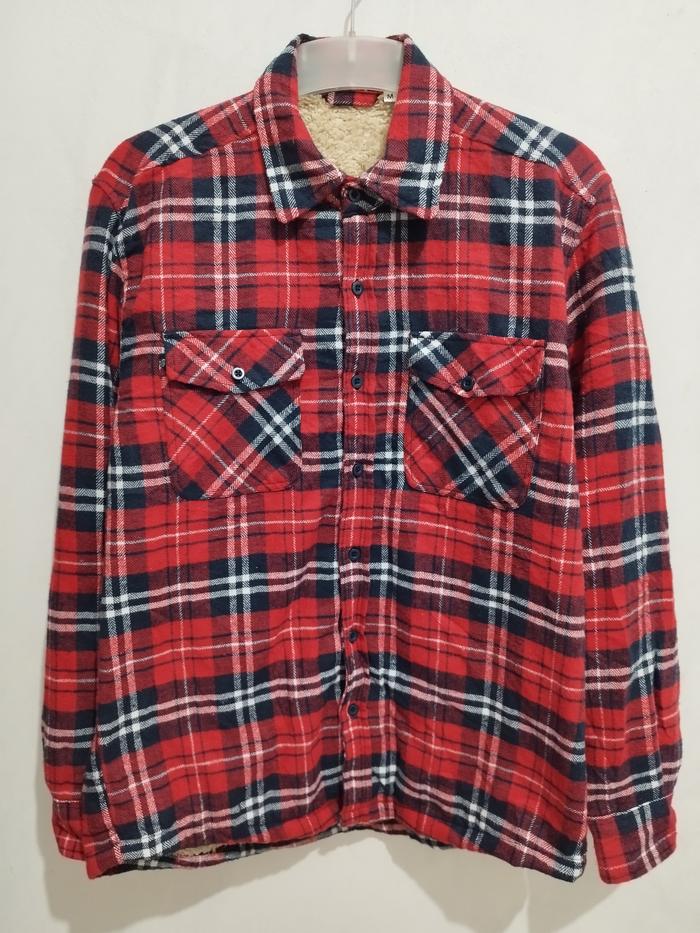 JAKET FLANEL TEBAL PRIA KEMEJA KOTAK KOTAK LENGAN PANJANG 0521