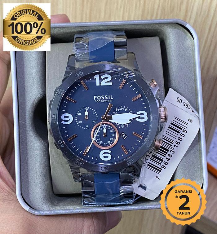 Jam F0SSIL JR1494 Natee Chronograph Blue Dial Original