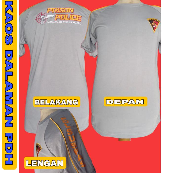 Kaos Polsuspas PDH / Kaos Prison Police Abu-abu / Atribut Kemenkumham