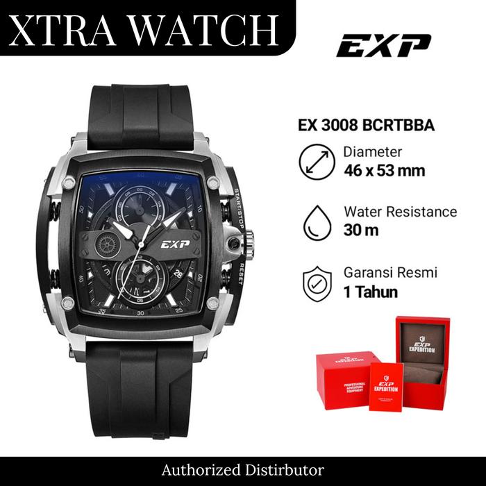 JAM TANGAN PRIA ORIGINAL EXPEDITION E3008 / 3008 - BLACK SILVER