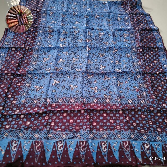 kain batik 3 meter bahan viscose motif puloan cirebon warna pastel