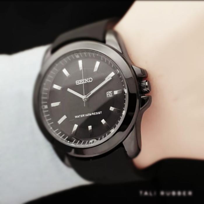 Jam Tangan Pria SEIKO 2345 Original Analog Tahan air Tali Rubber Karet