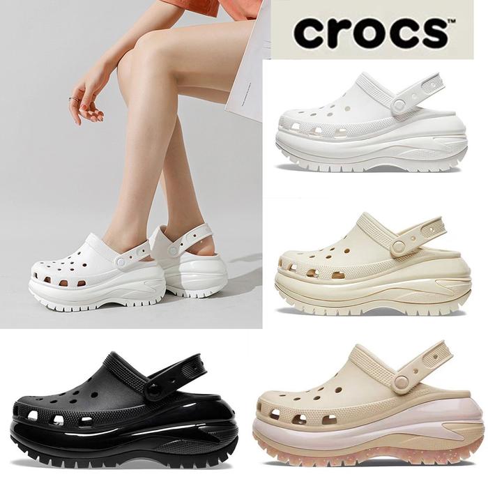 Sandal Wanita CROCS CRUSH CLOG Original Tebal 6 Cm / Sandal Platform Crocs / Sandal Wedges Crocs