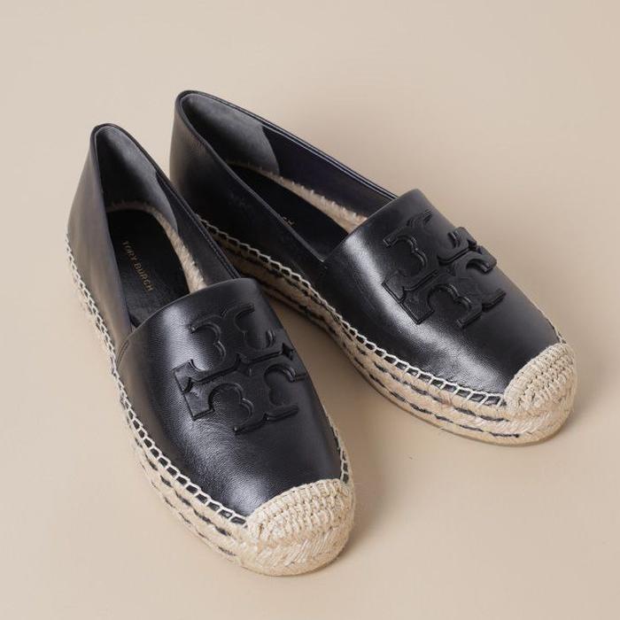 TORY BURCH Ines Espadrilles Espa in Platform Black Leather