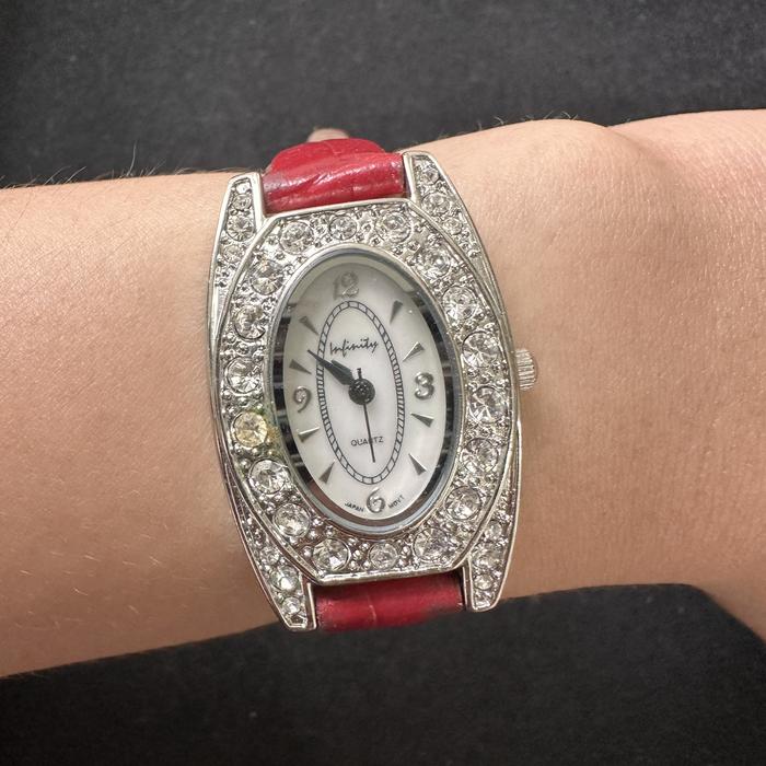 Infinity Red Leather Watch
