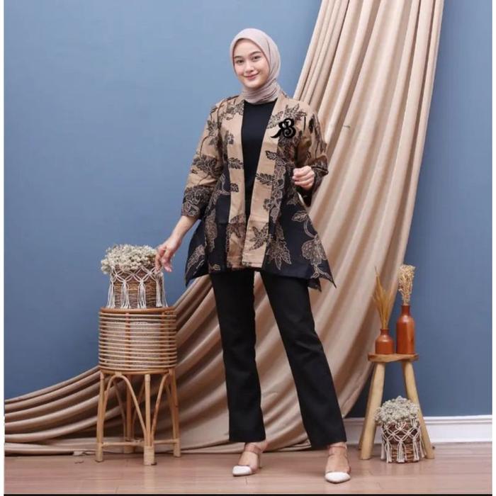 BLAZER BATIK WANITA MODERN BLEZER