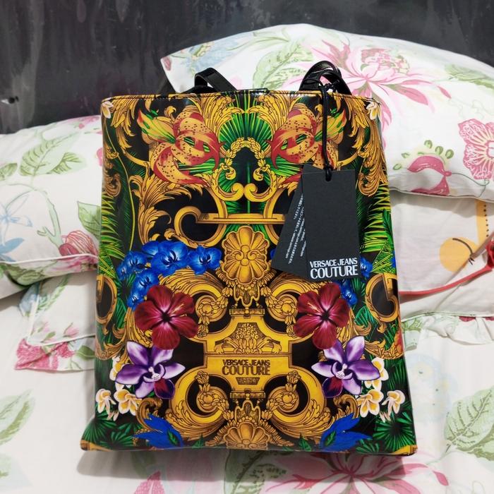 tas wanita versace jeans couture original Italia full set floral classic vintage edition rare