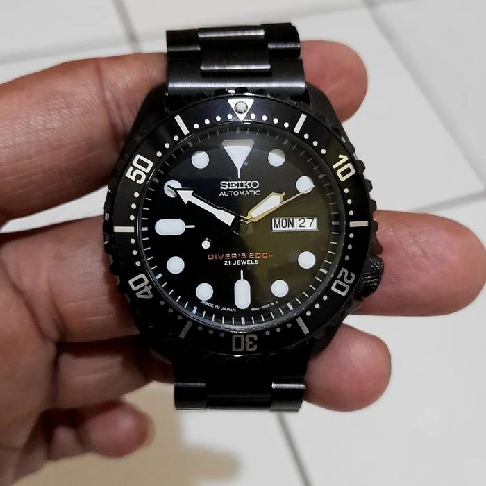 SEIKO MOD black skx NH36 movement black pvd SKX SRPD automatic MOVEMENT 7s26 nh35 seiko mods