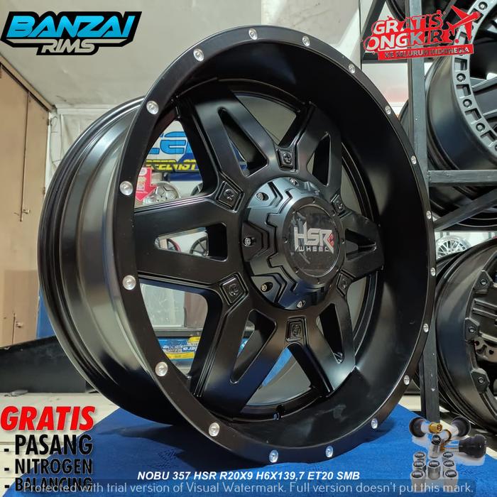 Velg Mobil HSR Model Celong Offroad Untuk Mobil Pajero Fortuner Hardtop Hilux Double Ring 20 HSR NOB