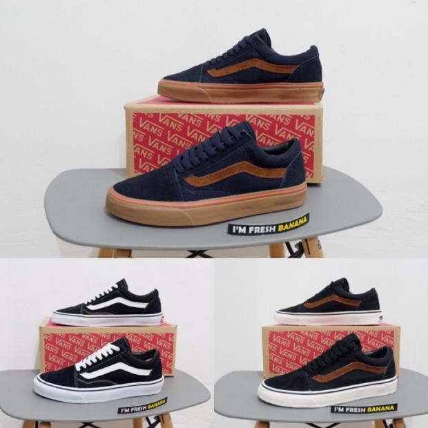 [Terlaris] 100% Premium Sepatu Vans Old Skool Cork Twill Black Brown