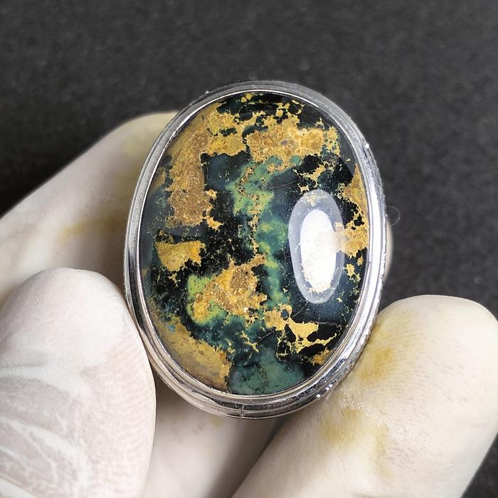 Pirus hijau urat emas pirus Persia hijau pirus Persia hijau urat emas uk 17 monel handmade