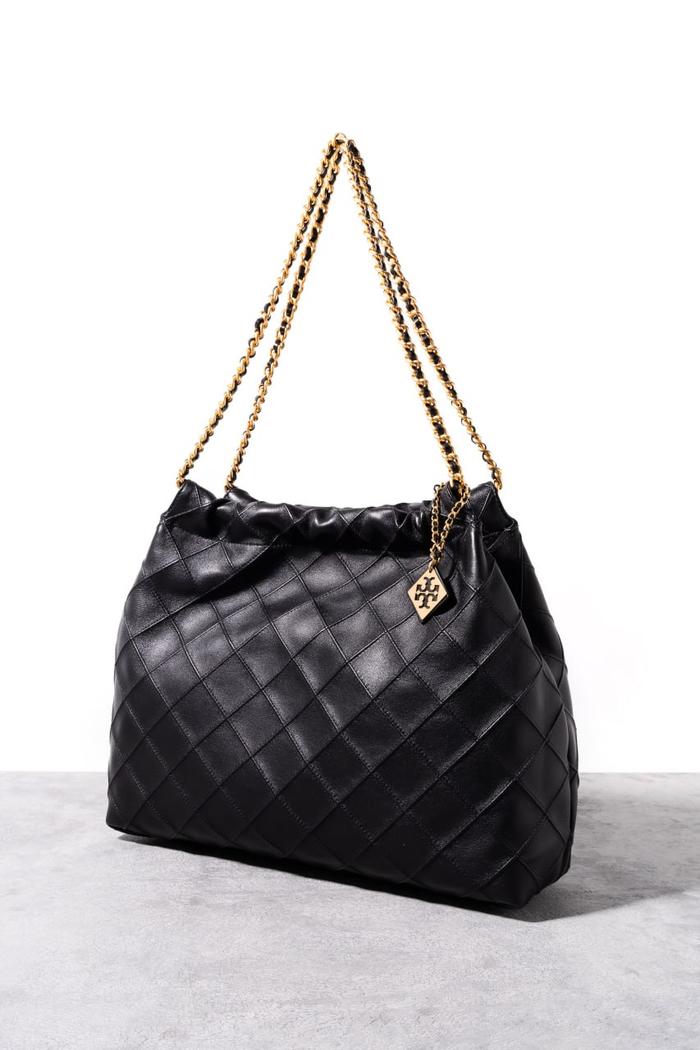 TB Fleming soft drawstring tote bag leather