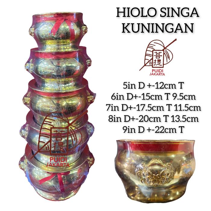 HIOLO KUNINGAN SINGA IMPORT 5IN TP