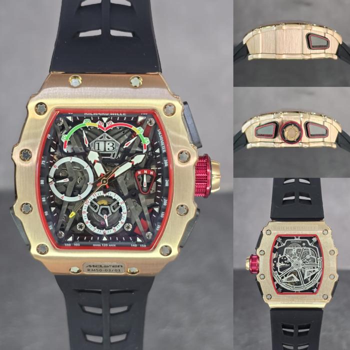 Jam tangan Automatic RM McLaren 50-03 Stainless steel Rubber / Nilon