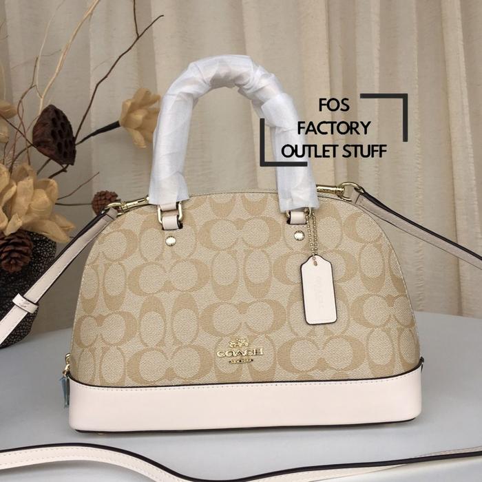 Tas Wanita Mini Sierra Satchel In Signature Canvas White Signature 27583