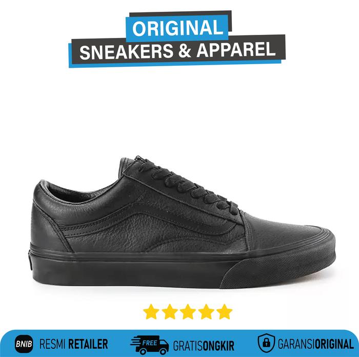 VANS Old Skool Classic Tumble Leather Full Triple Black Black