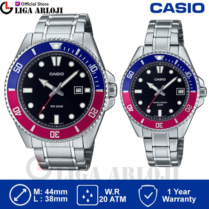 CASIO MDV-107D-1A3VDF & MDV-10D-1A3VDF Jam Tangan Couple / Pasangan Analog MDV-107D-1A3 MDV-10D-1A3 
