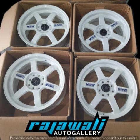 VELG TE37 RING 16 PUTIH COCOK DI MOBIL JAZZ YARIS CITY BALENO AVANZA