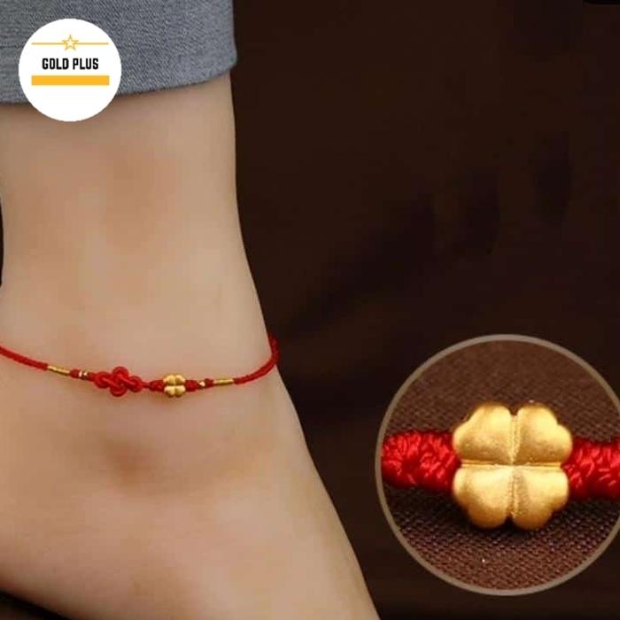 Gelang kaki charm emas