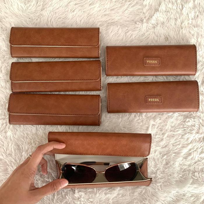 Fossil Sofia Case kacamata leather