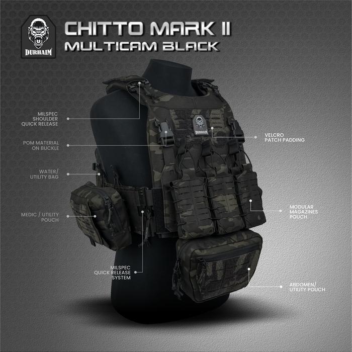 DURHAIM Body Vest  MULTICAM BLACK CHITTO • MARK II