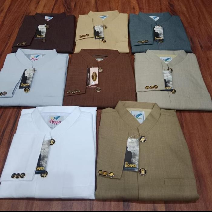 safari premium lengan panjang pria adat Bali