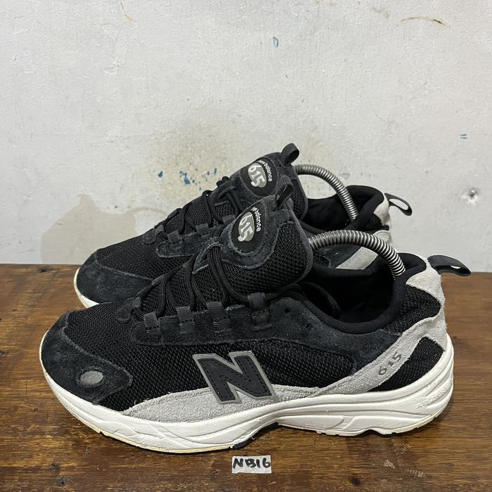 Sepatu second ori new balance 615 black grey size 41