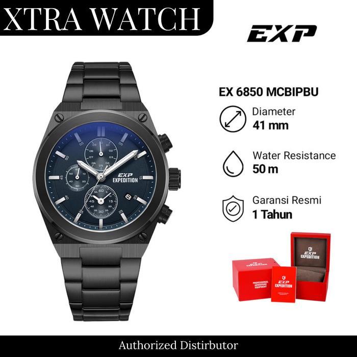 JAM TANGAN PRIA EXPEDITION EXP 6850 / E6850 ORIGINAL - BLACK BLUE