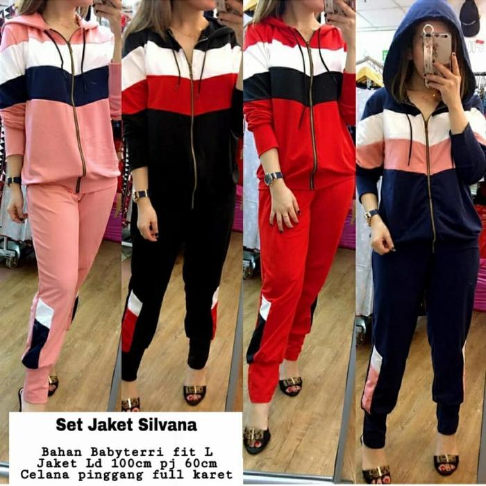 Set Casual Anak Remaja 2in1 (Outer+Pant Joger) Setelan Jaket Ivory Silvana