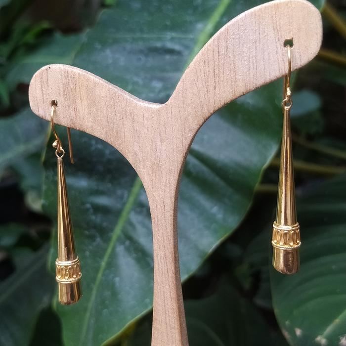 Anting Perak Panjang 925 Lapis Emas