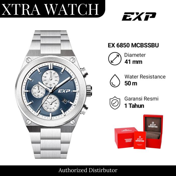 JAM TANGAN PRIA EXPEDITION EXP 6850 / E6850 ORIGINAL - BLUE SILVER