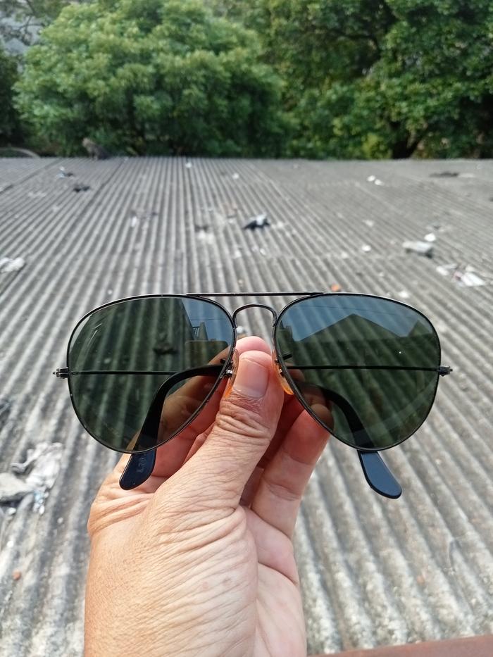 rayban aviator original BLACIK CROM SIZE 58