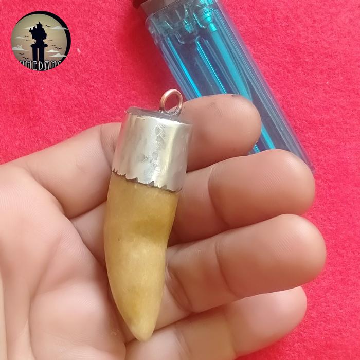 bandul mustika bambu bentuk taring