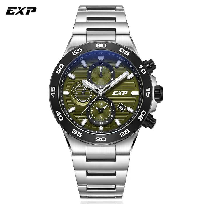 Expedition 6848 MCBTBGN - Jam Tangan Chronograph Pria - Silver Green