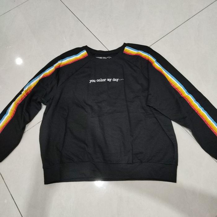 Sweater ninety degrees hitam by Logo