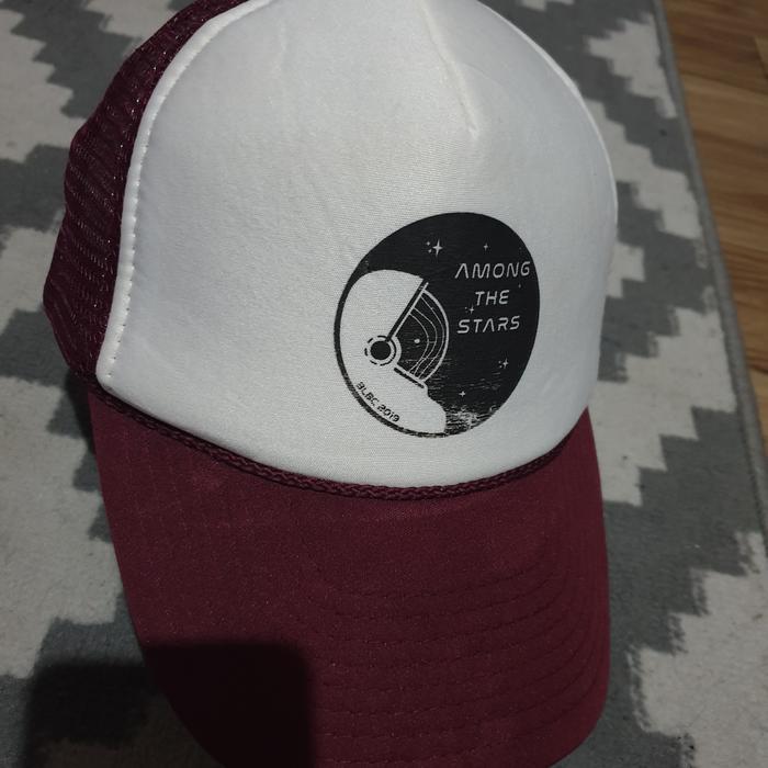 topi trucker rope hat nissin cap nasa space