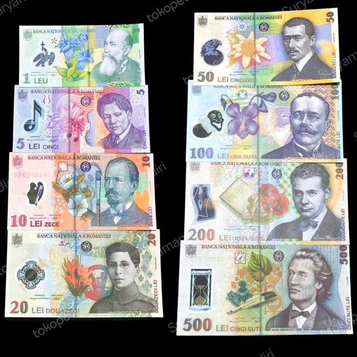 Set Uang Lei Romania (2005,2018~) Souvenir Replika