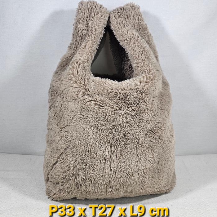 Journal Standard japan original fur tote bag tas jinjing bulu synthetic halus lembut elegan warna co