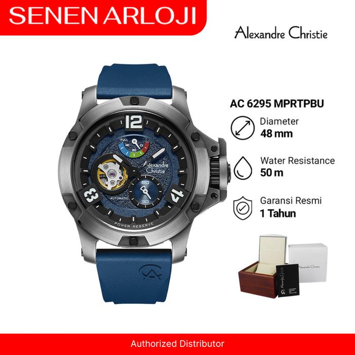Jam Tangan Pria Alexandre Christie AC 6295 Automatic Original - Blue
