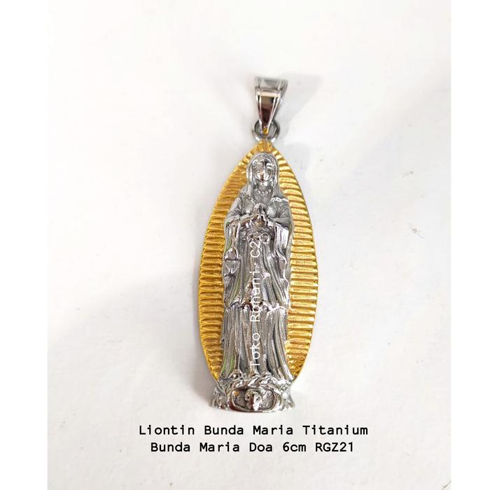 Liontin Bunda Maria Doa Titanium 6cm RGZ21 - Liontin Bunda Maria