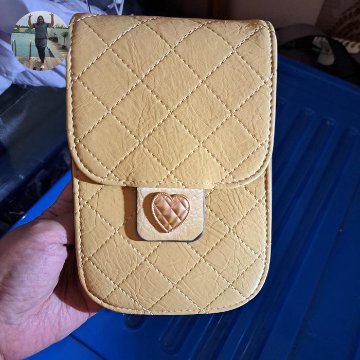 (Never been used) Phonebag enji warna cream Wanita Dompet Cewek