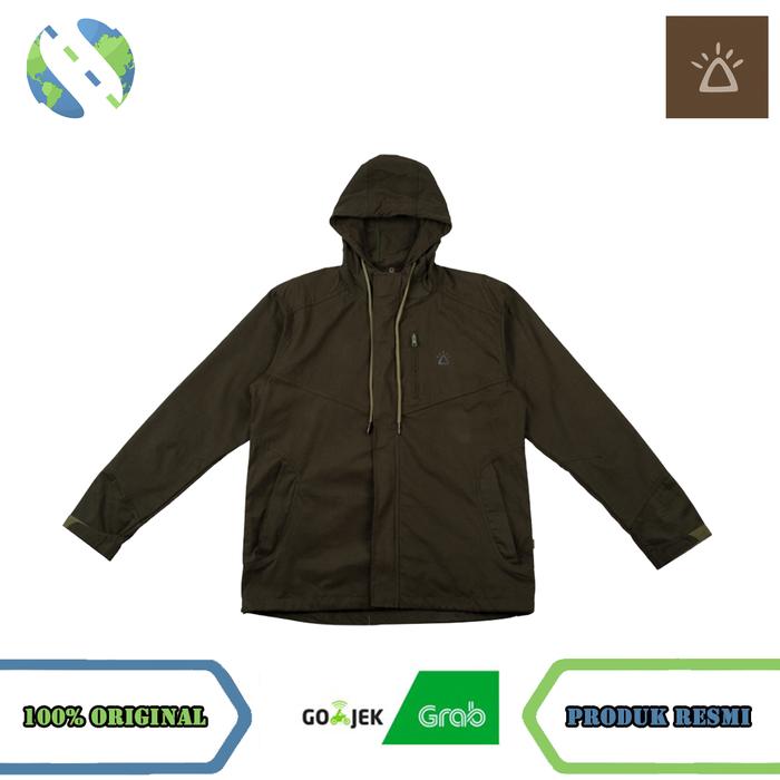 Casual Jacket Pria Wanita Outdoor Ammossi Kemaro Zipper Army Green