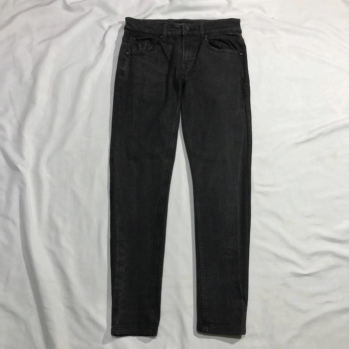 Celana Panjang Longpants Jeans Design United Black Washed Fading Skinny Original Second Preloved #CJ