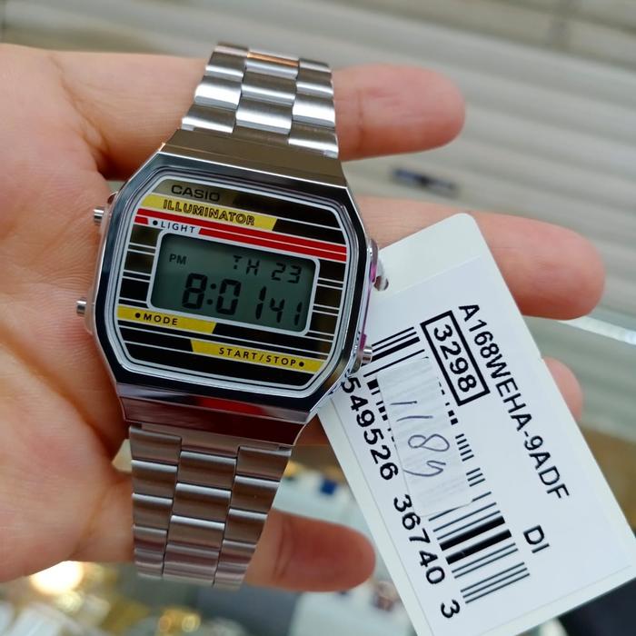 Jam tangan Casio Unisex A168WEHA-9A Original a168weha a168