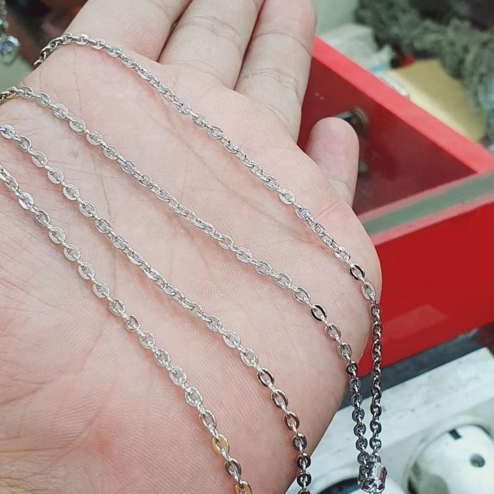 Kalung Emas Putih Asli Kadar 375