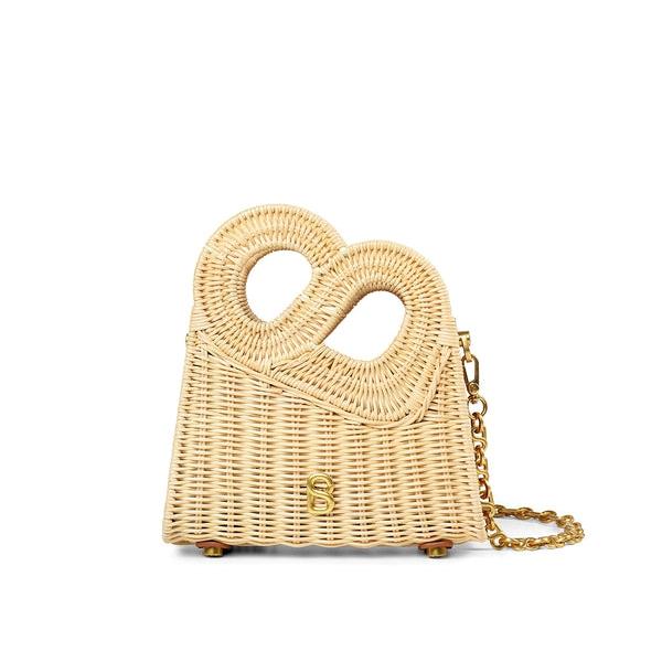 BUTTONSCARVES Hold Me Rattan Bag Small - Caramel