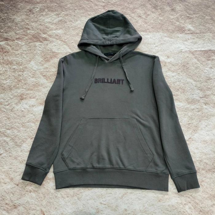 Pullover hoodie ANDEW Brilliant warna khaki jemper casual bagus murah size L