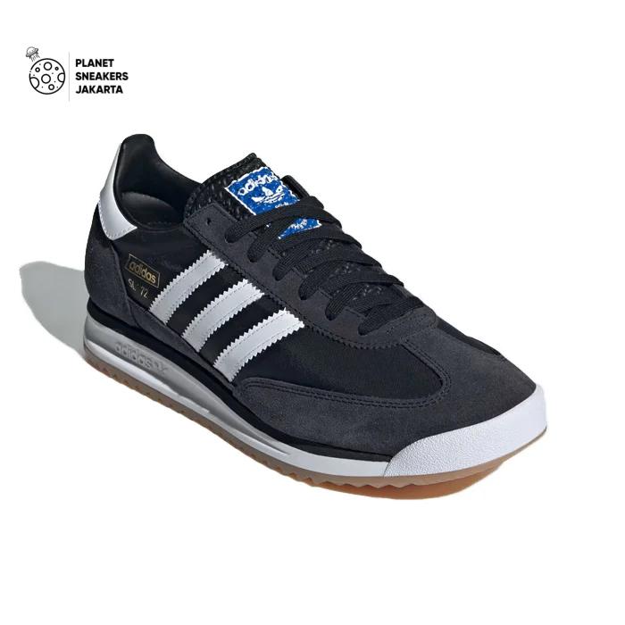 Adidas Sepatu SL 72 Rs "Black White" BNIB Original Sneakers Casual Pria Wanita Hitam Putih Sport - S